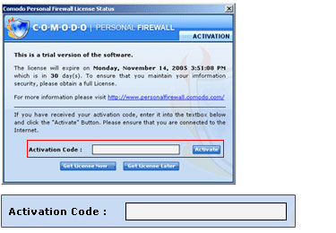 Comodo Firewall Pro Activasion Support